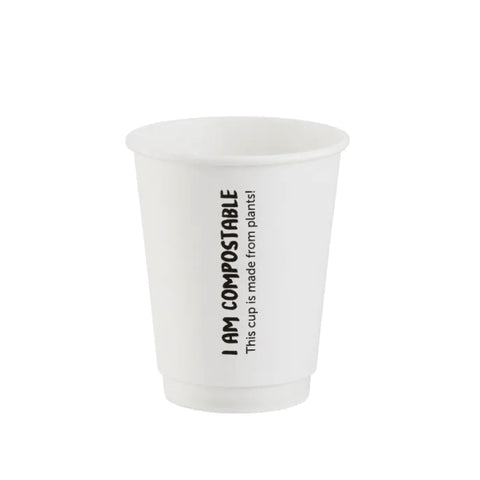 350ml White Double Wall Hot Cup, supplied by Caterlink SA.