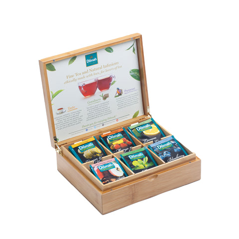 Dilmah Bamboo Luxury Tea Box 6 Slot, supplied by Caterlink SA.