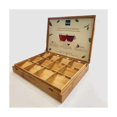 Dilmah Bamboo Luxury Tea Box 12 Slot, supplied by Caterlink SA.