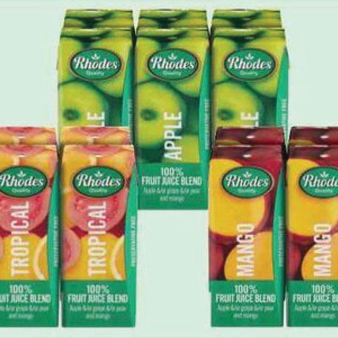 Rhodes Assorted Fruit Juice 24 x 200ml, supplied by Caterlink SA.