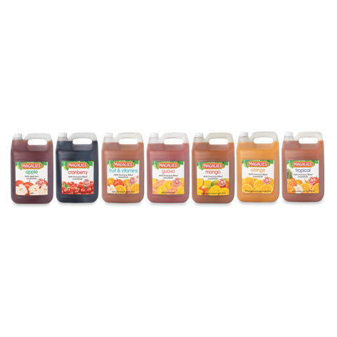 Magalies Assorted Concentrate Juice 5lt, supplied by Caterlink SA.