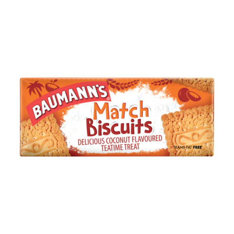 Baumann's Match Biscuits 180g, supplied by Caterlink SA.