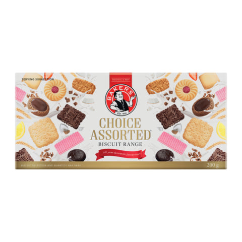 Bakers Choice Assorted Biscuits 200g, supplied by Caterlink SA.