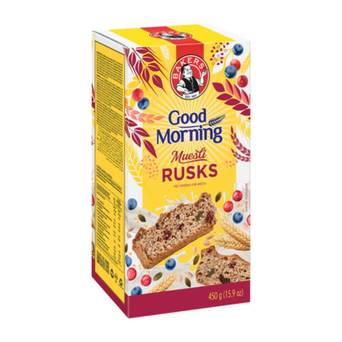 Good Morning Muesli Biscuits Rusks 450g, supplied by Caterlink SA.