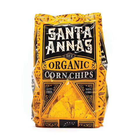 Santa Annas Organic Corn Chips 250g, supplied by Caterlink SA.