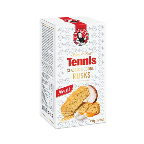 Bakers Tennis Rusks 450g, supplied by Caterlink SA.