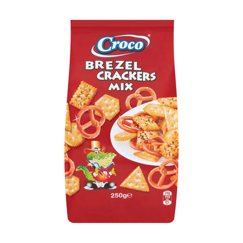 Croco Brezel Cracker Mix 250g, supplied by Caterlink SA.