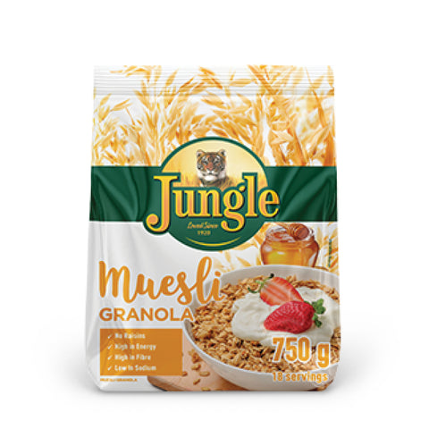 Jungle Granola Muesli 750g, supplied by Caterlink SA.