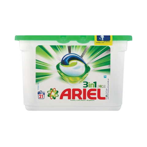 Ariel Washing Powder Tablets 21's, supplied by Caterlink SA.