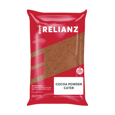 Relianz Cocoa Powder 1kg, supplied by Caterlink SA.