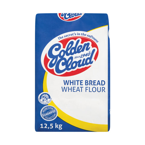 Golden Cloud White Bread Flour 12.5kg, supplied by Caterlink SA.