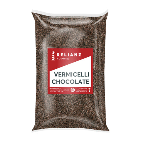 Relianz Chocolate Vermicelli 1kg, supplied by Caterlink SA.