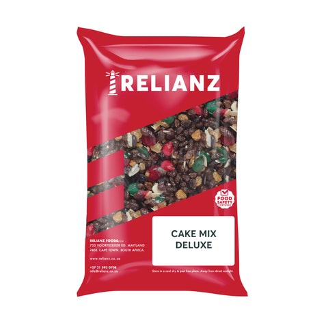 Relianz Dried Fruit Cake Mix 1kg, supplied by Caterlink SA.