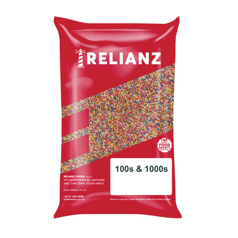 Relianz Rainbow 100 & 1000's Nonpareils 1kg, supplied by Caterlink SA.