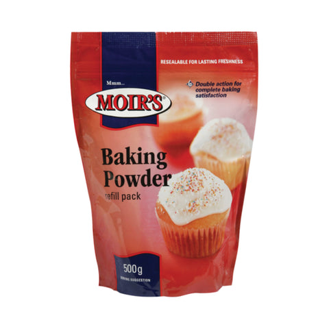 Moir's Refill Baking Powder 500g, supplied by Caterlink SA.