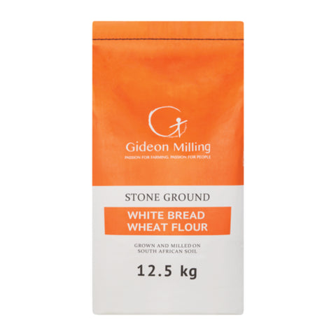 Gideon Stoneground White Bread Flour 12.5kg, supplied by Caterlink SA.