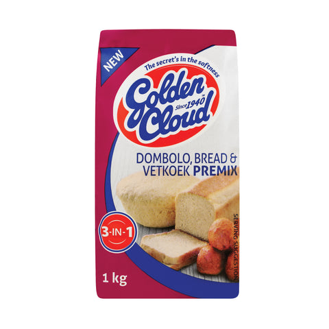 Golden Cloud Dombolo Bread & Vetkoek Premix 1kg, supplied by Caterlink SA.