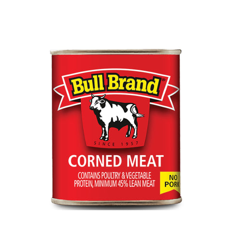 Bull Brand Corned Beef 400g, supplied by Caterlink SA.