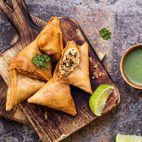 Spring Roll Delicacies Vegetable Jumbo Samoosas 50's, supplied by Caterlink SA.