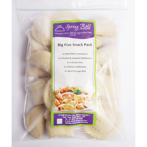 Spring Roll Delicacies Big 5 Combo Pack 50's, supplied by Caterlink SA.