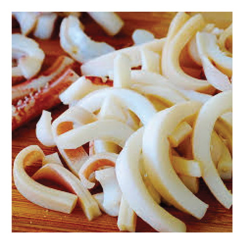 Atlantic Calamari Strips 40 x 125g 5kg, supplied by Caterlink SA.