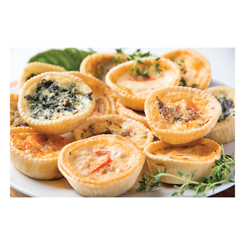 Spring Roll Delicacies Spinach and Feta Quiche 50's, supplied by Caterlink SA.