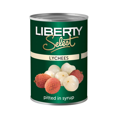 Liberty Pitted Lychees 567g, supplied by Caterlink SA.