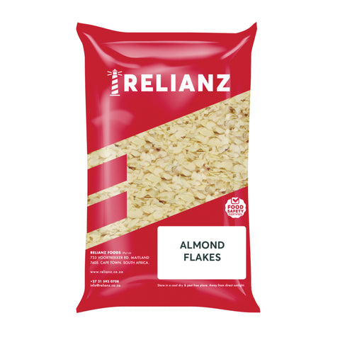 Relianz Almond Flakes 1kg, supplied by Caterlink.