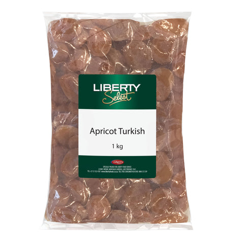 Liberty Dried Fruit Turkish Apricots 1kg, supplied by Caterlink SA.