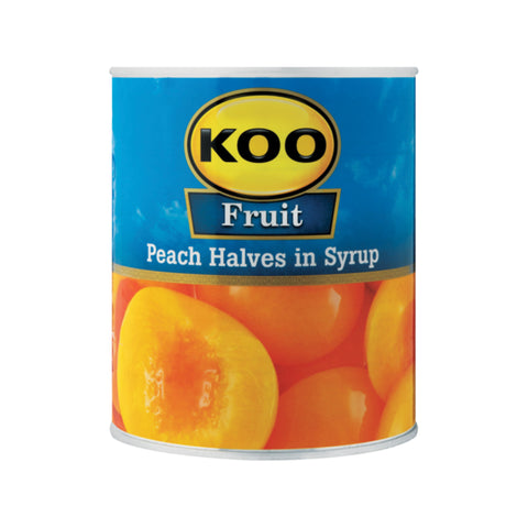 KOO Peach Halves 825g, supplied by Caterlink SA.