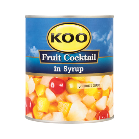 KOO Fruit Cocktail 825g, supplied by Caterlink SA.