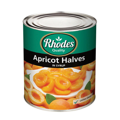 Rhodes Apricot Halves 3kg, supplied by Caterlink SA.