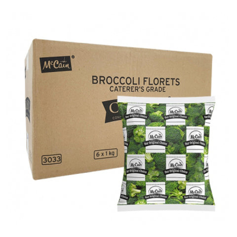 McCain Frozen Broccoli 6 x 1kg, supplied by Caterlink SA.