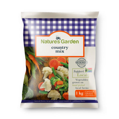 Nature's Choice Frozen Country Mix 6 x 1kg, supplied by Caterlink SA.