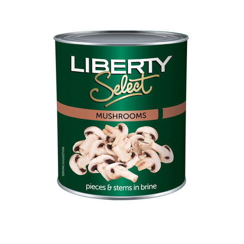 Liberty Mushrooms Pieces & Stems 3kg, supplied by Caterlink SA.