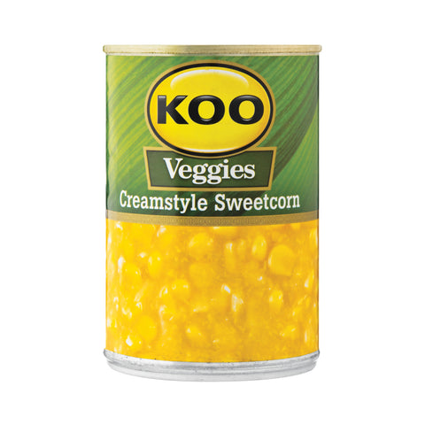 KOO Creamy Style Sweetcorn 420g, supplied by Caterlink SA.