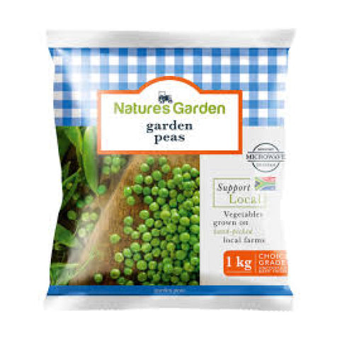 Nature's Choice Frozen Peas 1kg, supplied by Caterlink SA.