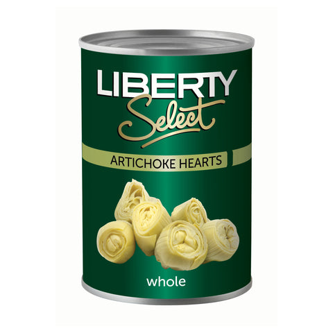 Liberty Artichoke Hearts 410g, supplied by Caterlink SA.