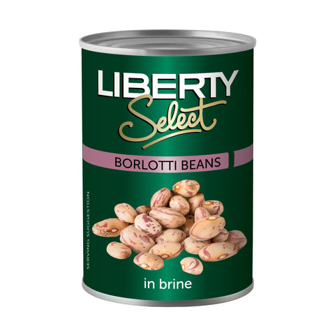 Liberty Borlotti Beans 400g, supplied by Caterlink SA.