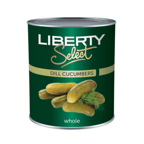 Liberty Dill Cucumbers Tin 3kg, supplied by Caterlink SA.