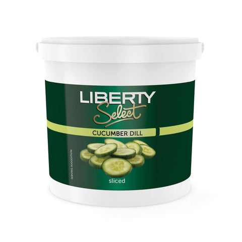 Liberty Sliced Dill Cucumber Bucket 2.5kg, supplied by Caterlink SA.