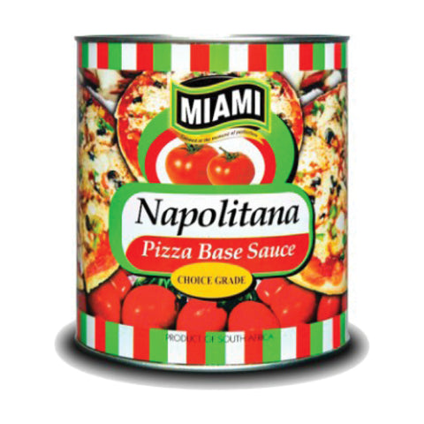 Miami Pizza Base Napolitana Sauce 3kg, supplied by Caterlink SA.