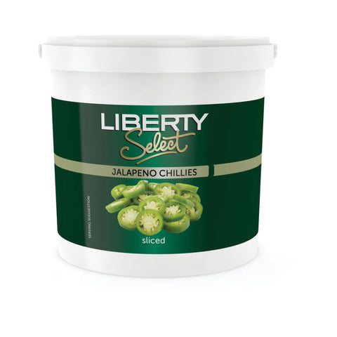 Liberty Sliced Jalapeno Chilies 2.5kg, supplied by Caterlink SA.