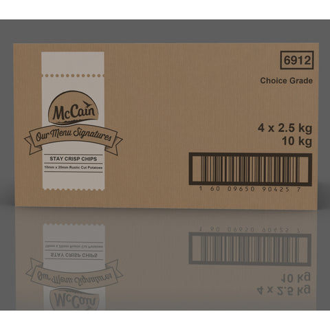 Mc Cain Signature Frozen Rustic Cut Chips 6 x 2.5kg, supplied by Caterlink SA.