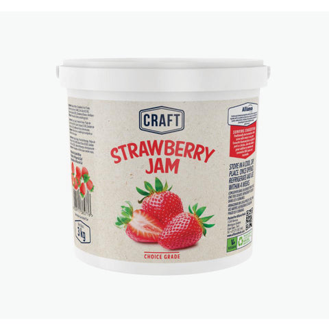 Craft Strawberry Jam 3kg, supplied by Caterlink SA.