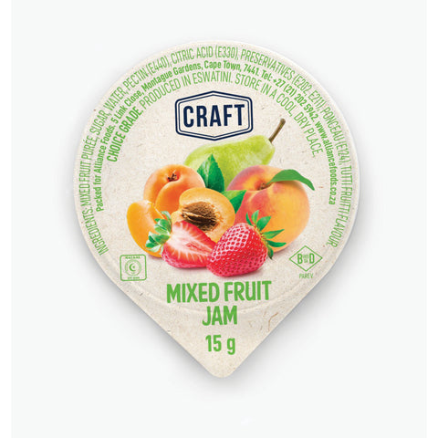 Craft Mixed Fruit Jam Portions 80 x 15g, supplied by Caterlink SA.