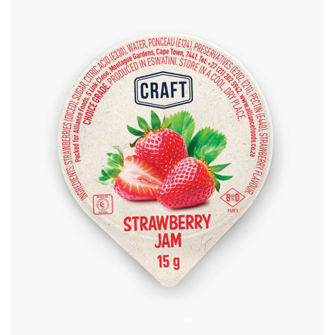 Craft Strawberry Jam Portions 80 x 15g, supplied by Caterlink SA.