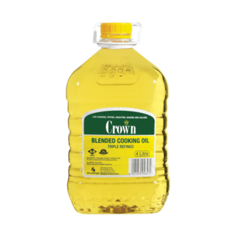 Crown Vegetable Oil 4lt, supplied by Caterlink SA.