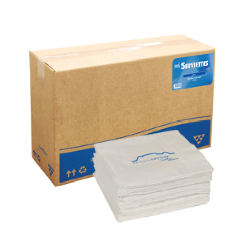 2 Ply White Paper Serviettes 330 x 330mm 1000, supplied by Caterlink SA.