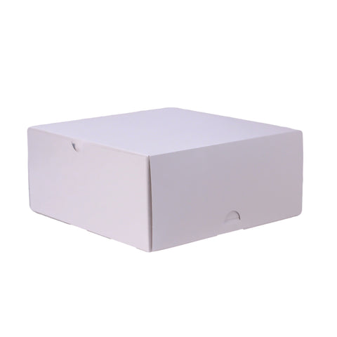 White Cake Boxes 8 x 8 x 4 100's, supplied by Caterlink SA.